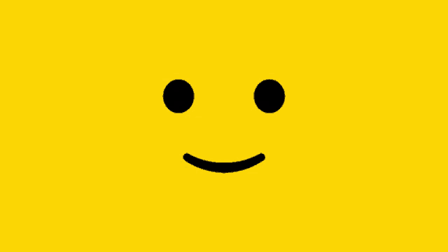 a yellow background with a black smiley face with two eyes and a mustache