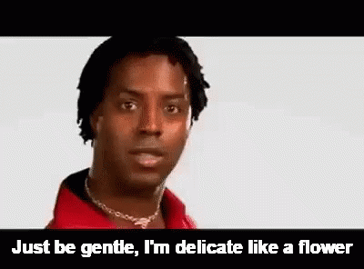 Just Be Gentle, I'M Delicate Like A Flower. GIF - Gentle Be Gentle Delicate GIFs
