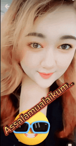 a picture of a woman with the words assalamualaikum written on it