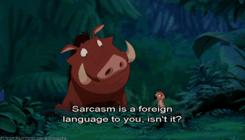 a cartoon says sarcasm is a foreign language to you isn t it