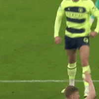 a soccer player with the number 9 on his jersey is running on the field