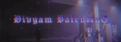 divyam valenting is written on a purple background
