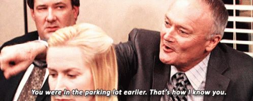 You Were In The Parking Lot Thats How I Know GIF - You Were In The Parking Lot Thats How I Know Pointing GIFs