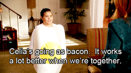 Dressing Up As A Couple For Halloween Is Always More Fun Than Dressing Up By Yourself. GIF - Costume Bacon Egg GIFs