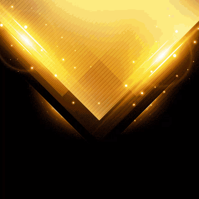 a black and gold background with a glowing arrow