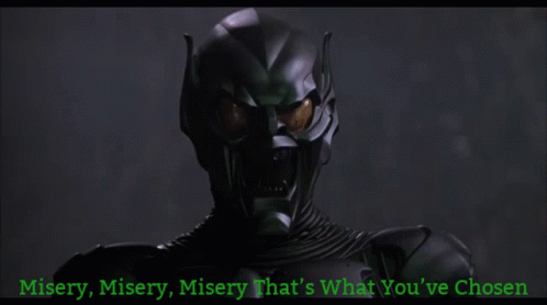 Green Goblin Spiderman1 GIF - Green Goblin Spiderman1 Misery Misery Misery Thats What Youve Chosen GIFs