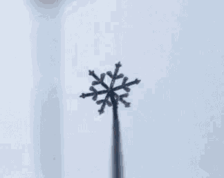 a close up of a snowflake with faces on it against a white background .