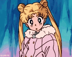 a cartoon of a girl wearing a pink jacket with a fur collar