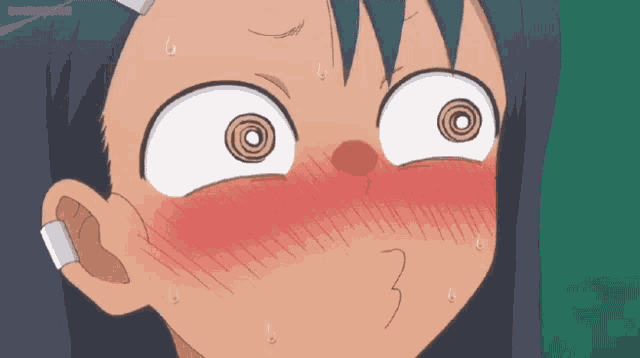 a close up of a cartoon character 's face with the number 3 visible