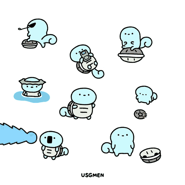a bunch of cartoon turtles with the word usgmen on the bottom