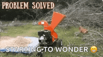 Wood Chipper Problem Solved GIF