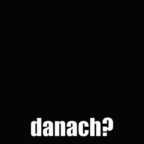 a cartoon character with the word danach on the bottom right
