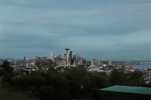 Night Transition GIF - Space Needle Moon Seattle GIFs