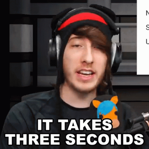 It Takes Three Seconds Forrest Starling GIF - It Takes Three Seconds Forrest Starling Kreekcraft GIFs