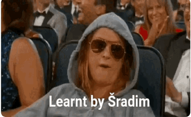 a woman wearing a hoodie and sunglasses is sitting in a crowd of people and says learnt by sradim .
