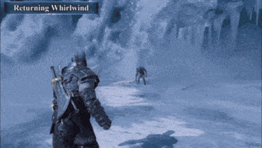 a screenshot of a video game that says returning whirlwind on it