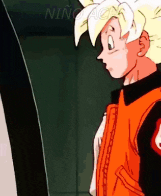 a close up of a cartoon character looking at himself in the mirror .