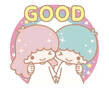 two little twin stars are holding hands and giving a thumbs up