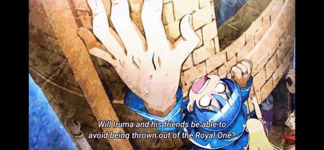 a cartoon of a person being thrown out of a building
