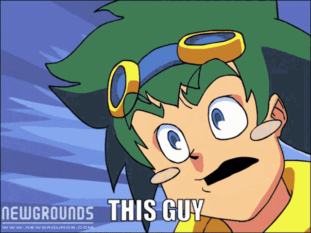 a cartoon character with the words " this guy " on the bottom right