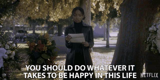 You Should Do Whatever It Takes To Be Happy In This Life Logan Browning GIF