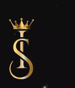 a gold letter s with a crown on top and the words feliz ano novo