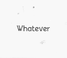 the word whatever is written on a white background .