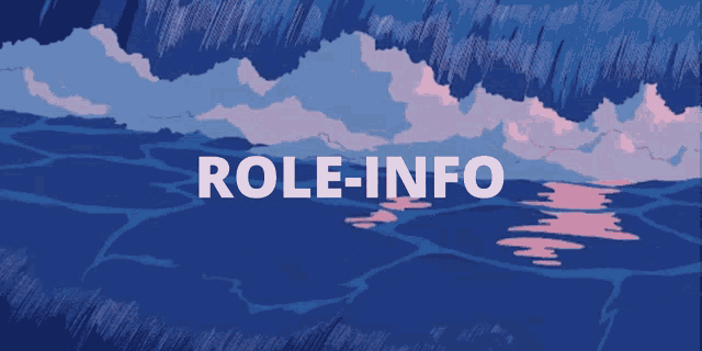 a blue background with the words role-info written on it