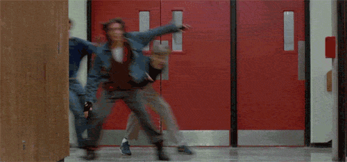 Hurry Up But Don'T Get Caught GIF - Breakfast Club Hide Run GIFs