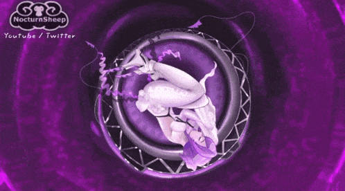 a purple background with nocturnsheep youtube twitter written on it