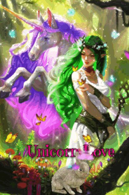 Unicorn Love Rainbow GIF - Unicorn Love Rainbow Butterfly GIFs
