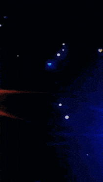 a drawing of a blue cube in space