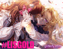 a picture of two girls with #lisgold written in red