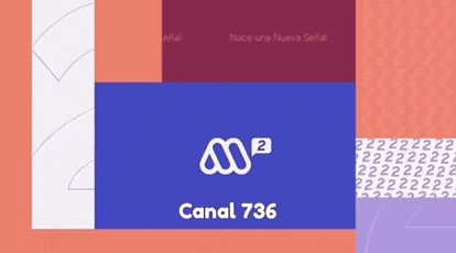 an advertisement for canal 736 with a purple background
