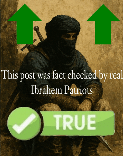 a poster that says this post was fact checked by real ibrahim patriots with a green check mark