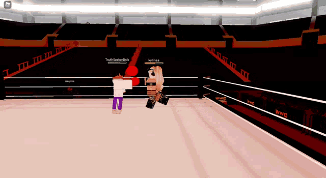 a cartoon character in a wrestling ring with the name kyliana