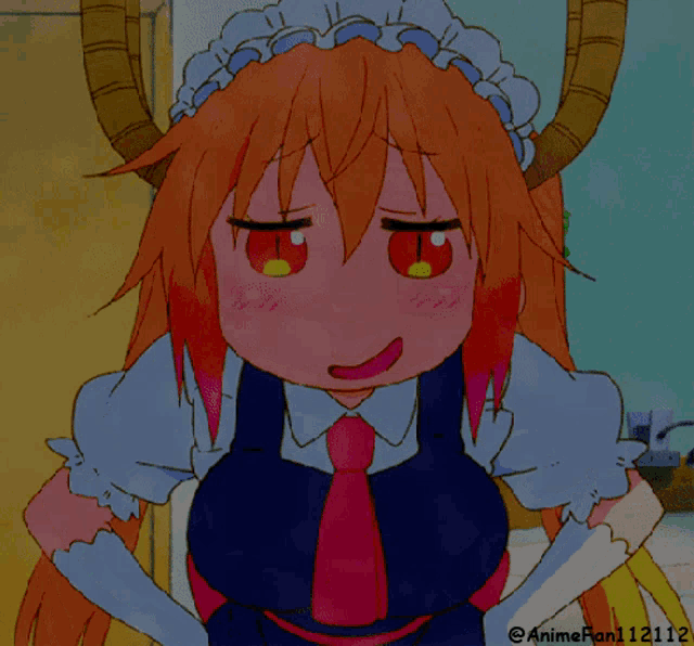 a drawing of a girl with horns and the numbers animefan1212
