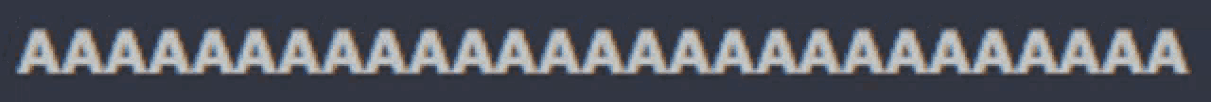 a row of white letters on a dark blue background that say aaa