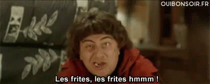 Les Frites, Les Frites Hmmm ! GIF - Gourmand Frites Visiteurs GIFs
