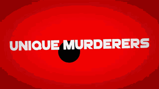 the word murdere is on a red background