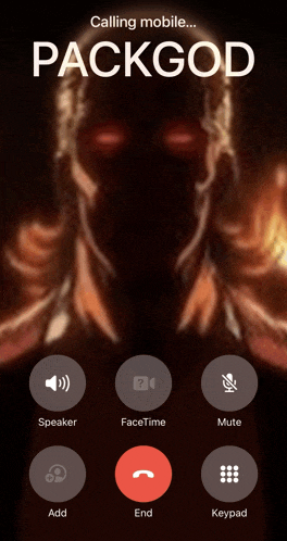 a screenshot of a phone screen that says packgod