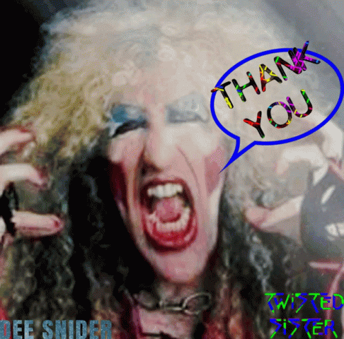 Twisted Sister Dee Snider GIF - Twisted Sister Dee Snider Thank You GIFs