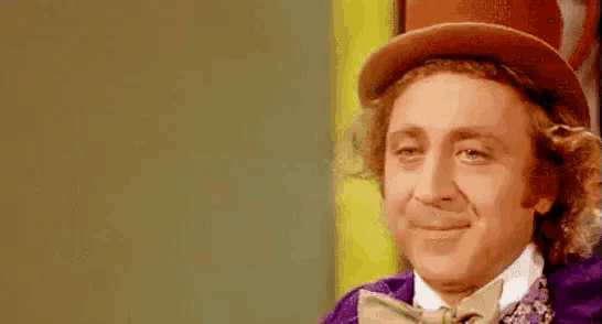 a man wearing a top hat and bow tie is making a funny face and says mi stai mettendo l' ansia .