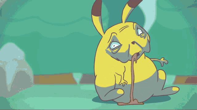 a cartoon says i need nurishment with a yellow rabbit