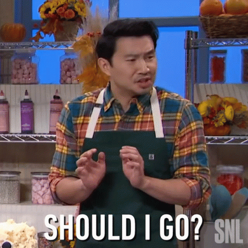 Should I Go Simu Liu GIF - Should I Go Simu Liu Saturday Night Live GIFs