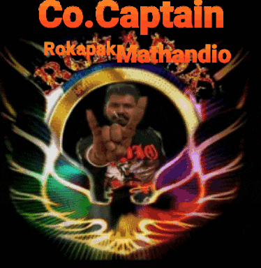 a picture of captain rokapak mathandio with a man giving a middle finger
