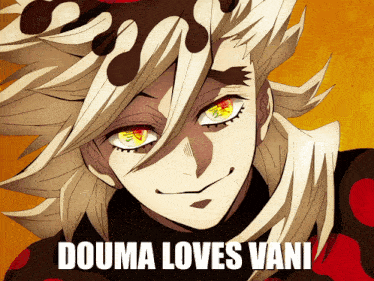 douma loves vani is written on a picture of a cartoon character