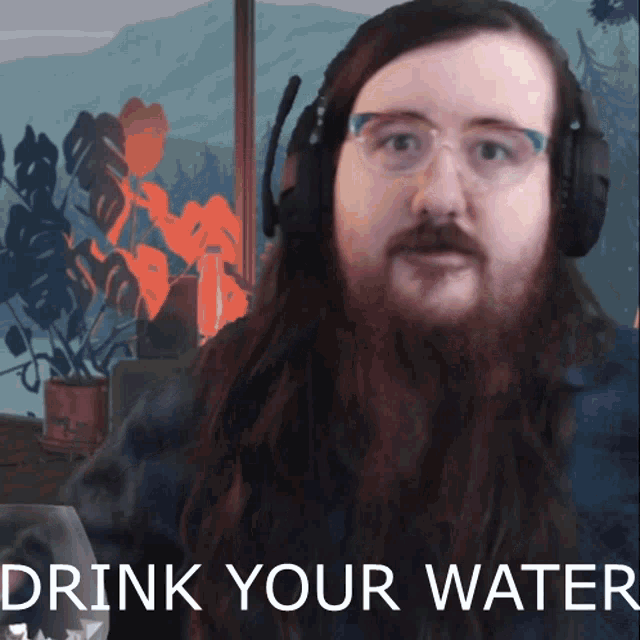 Drink Your Water Drink Water GIF - Drink Your Water Drink Water Waba Streams GIFs