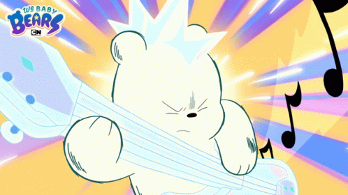 Playing Guitar Ice Bear GIF - Playing Guitar Ice Bear We Baby Bears GIFs