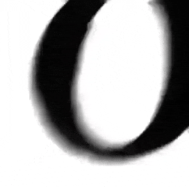 a close up of a black circle on a white background with a shadow .